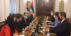 6 May 2021  National Assembly Speaker Ivica Dacic in consultations about constitutional changes with Prime Minister Ana Brnabic and Minister of Justice Maja Popovic